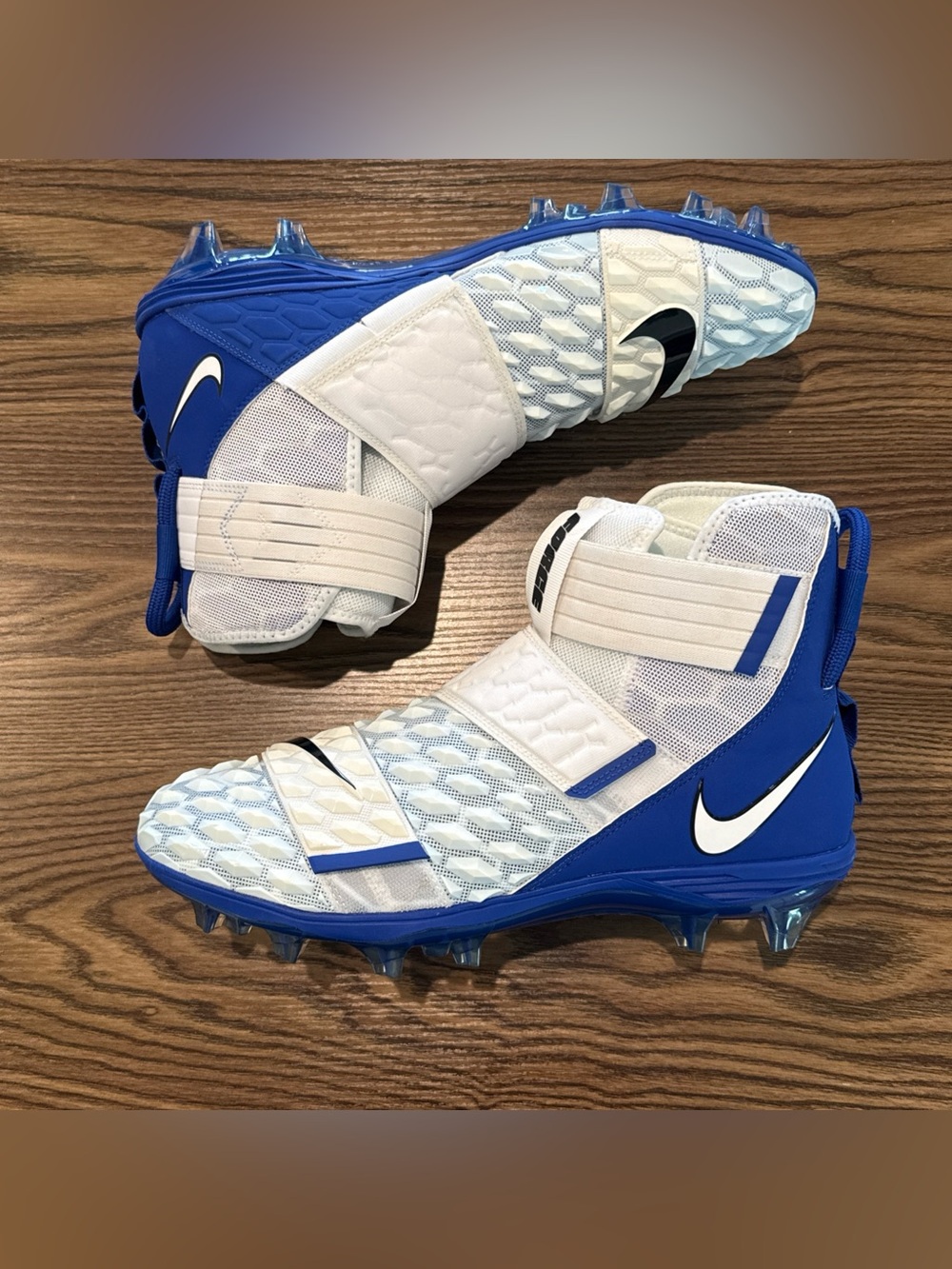 Size 13 Nike Force Savage Elite 2 TD Football Cleats White/Blue BV3962-105 NEW